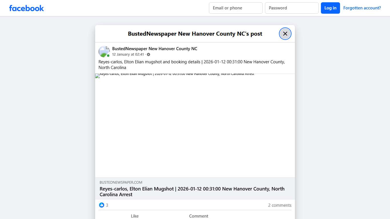 Reyes-carlos,... - BustedNewspaper New Hanover County NC | Facebook