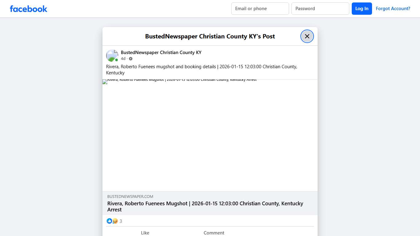 Rivera, Roberto... - BustedNewspaper Christian County KY | Facebook
